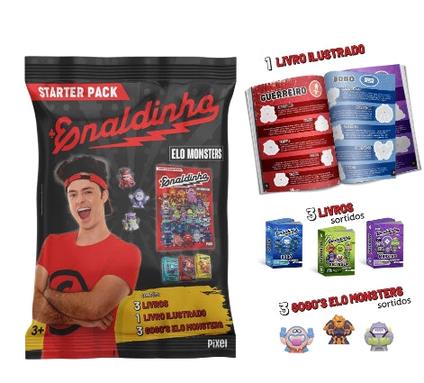 Coleção Elo Monsters Books - Enaldinho - Starter Pack - Pixel