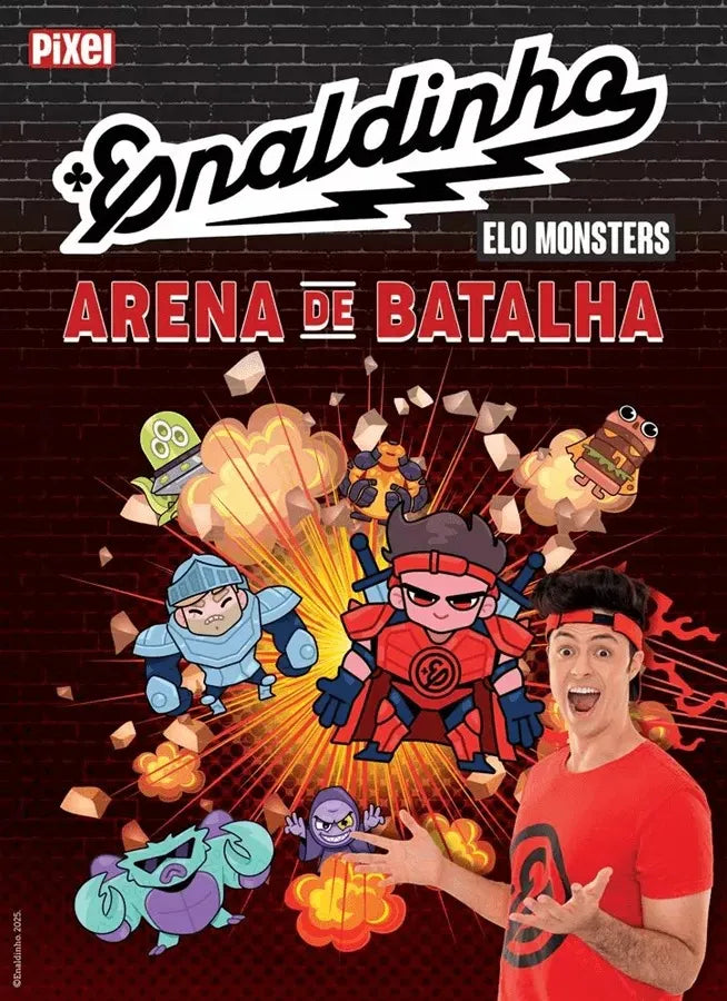 Kit Arena de Batalha + 3 Gogo's + 3 livrinhos Elo Monster Books Enaldinho - Pixel